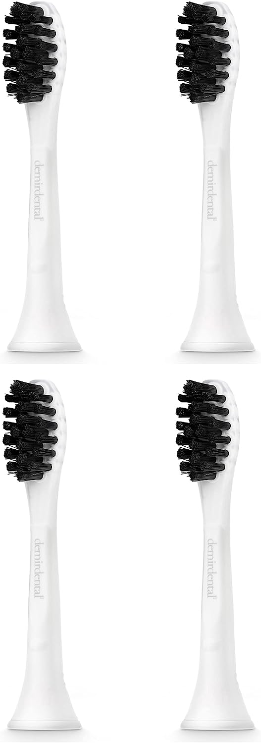Medium Maxi Brosses à dents à charbon actif pour Philips Sonicare | Blanc, 4 pièces | Prix de lancement