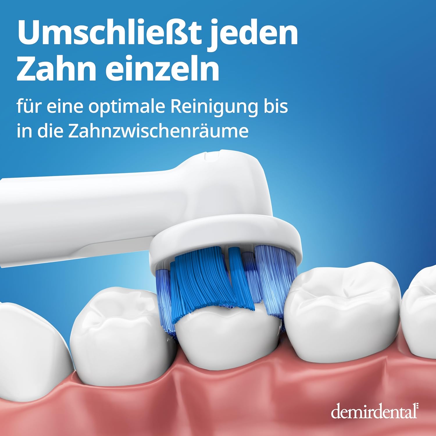 Medium Aufsteckbürsten für Oral-B Rundköpfe rotierend | Schwarz