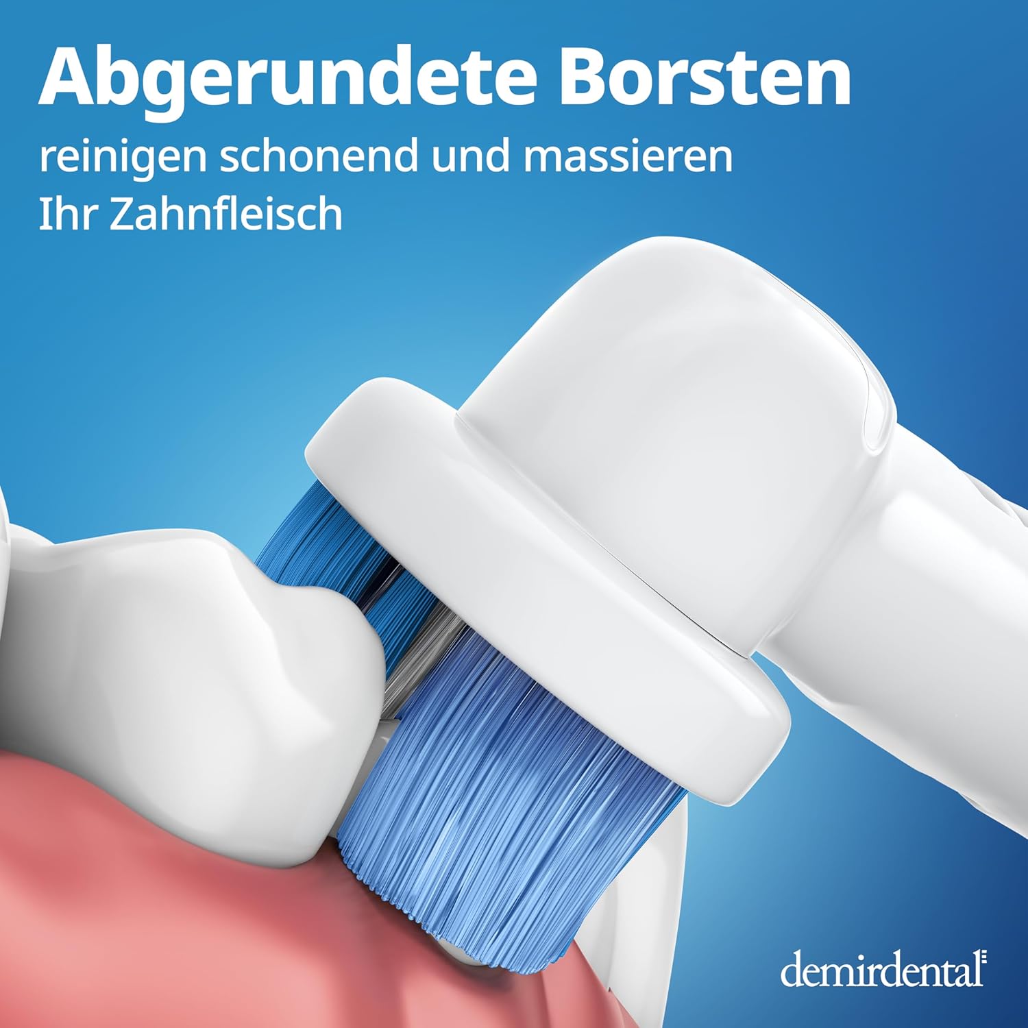 Medium Aufsteckbürsten für Oral-B Rundköpfe rotierend | Schwarz