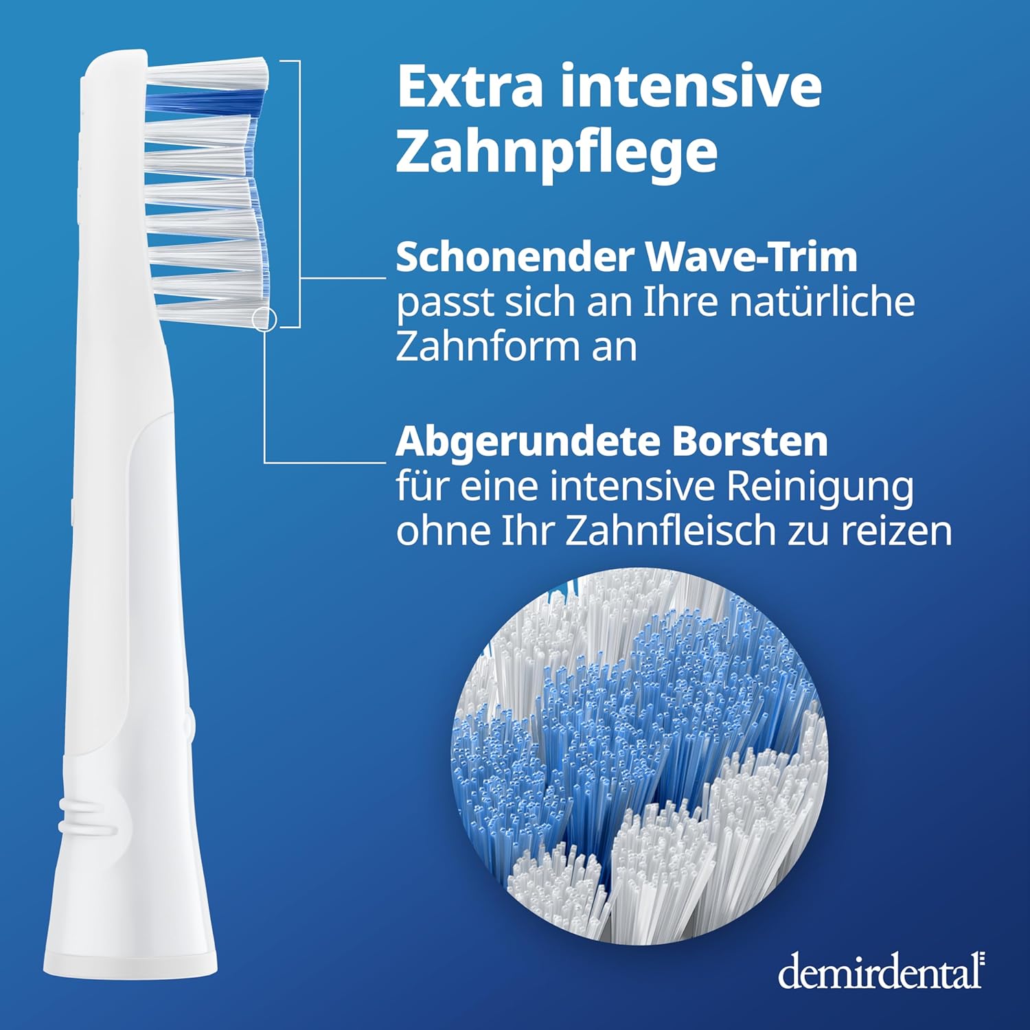 Harte Extra Clean Aufsteckbürsten für Oral-B Pulsonic & Oral B Pulsonic Slim | Luxe | Clean