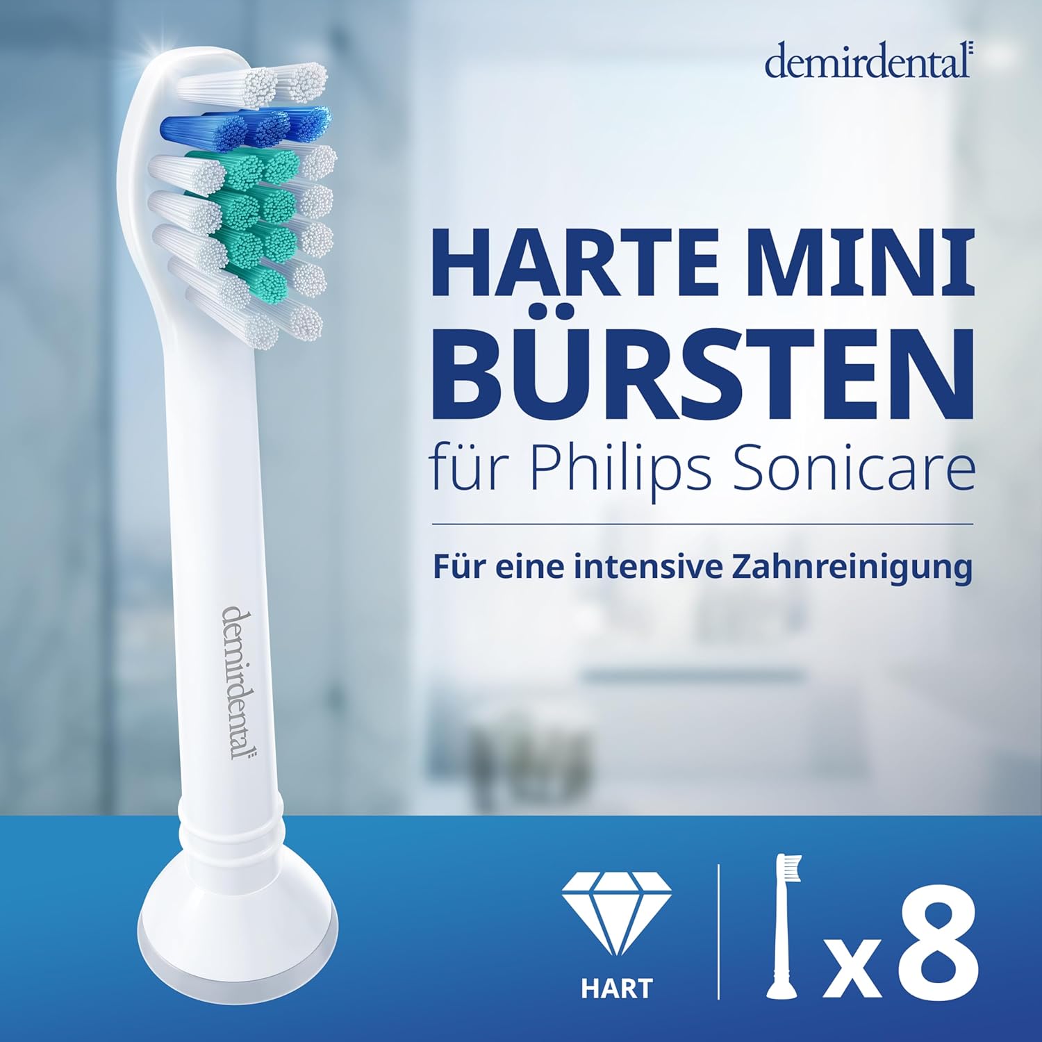 Testine di ricambio Mini dure per Philips Sonicare | Bianco