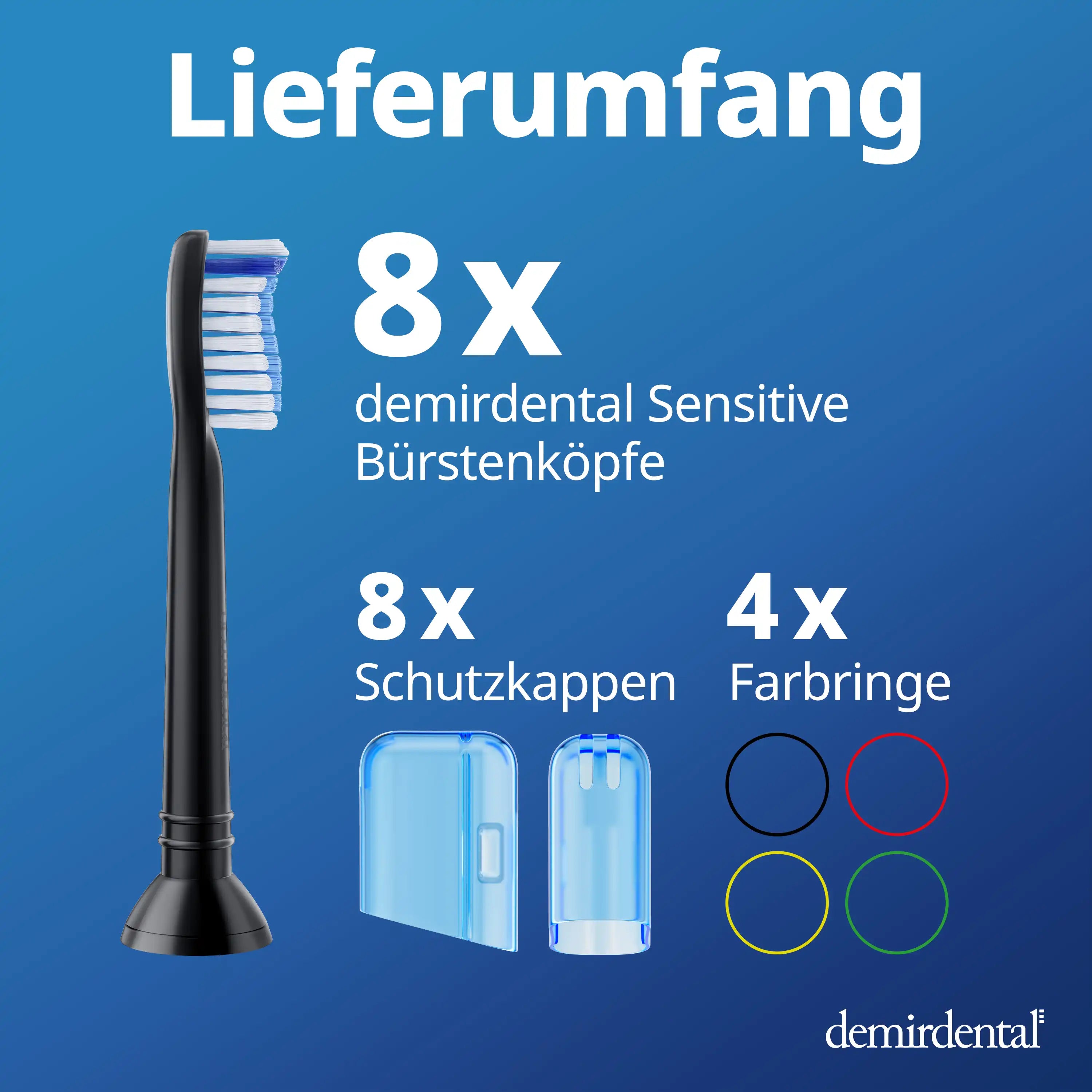 Testine di ricambio Sensibile per Philips Sonicare | Nero