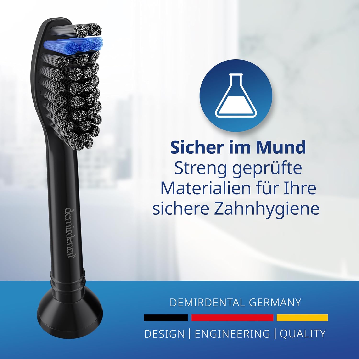 Testine di ricambio dure con Carbone Attivo per Philips Sonicare | Nero
