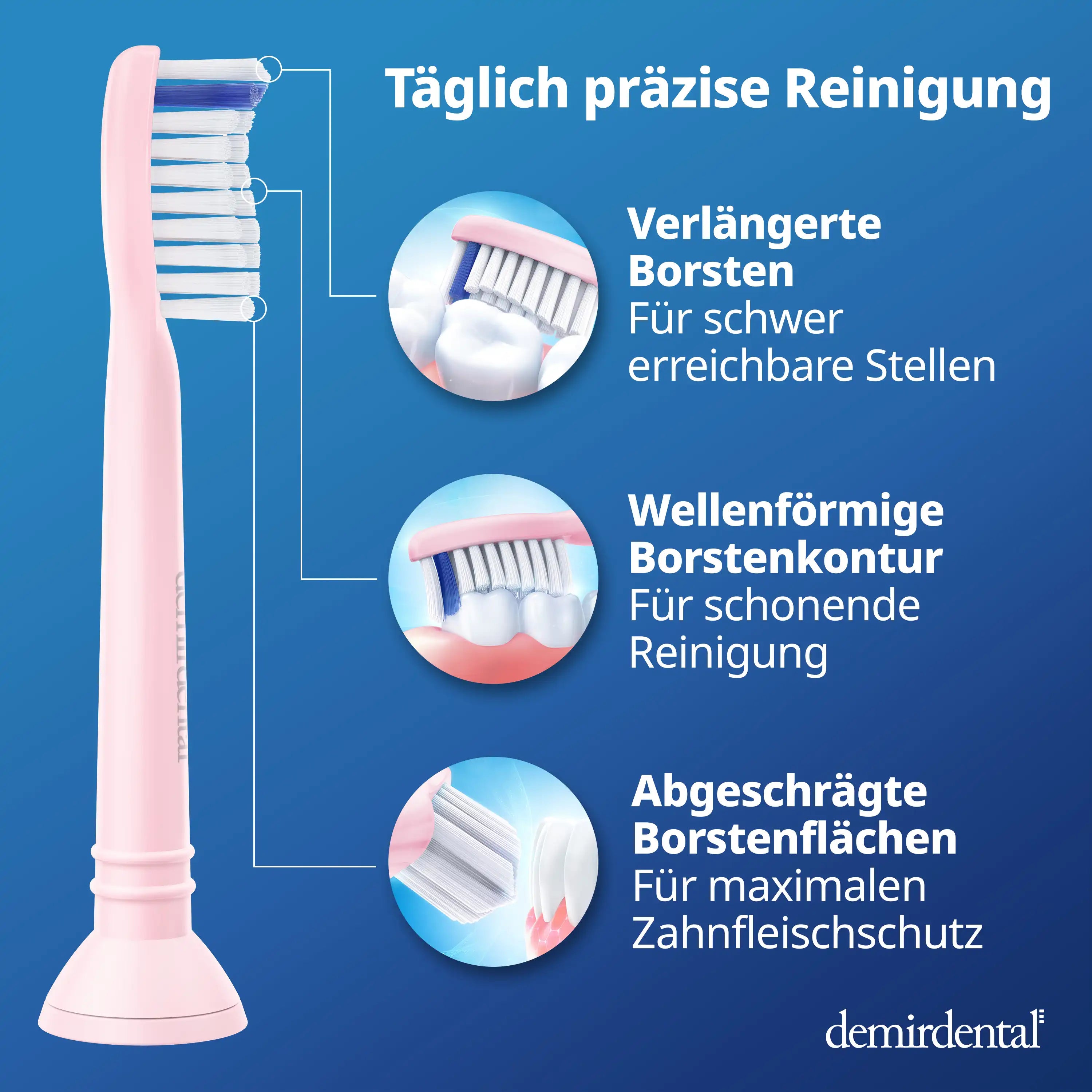 Extra Soft Aufsteckbürsten für Philips Sonicare | Rosa