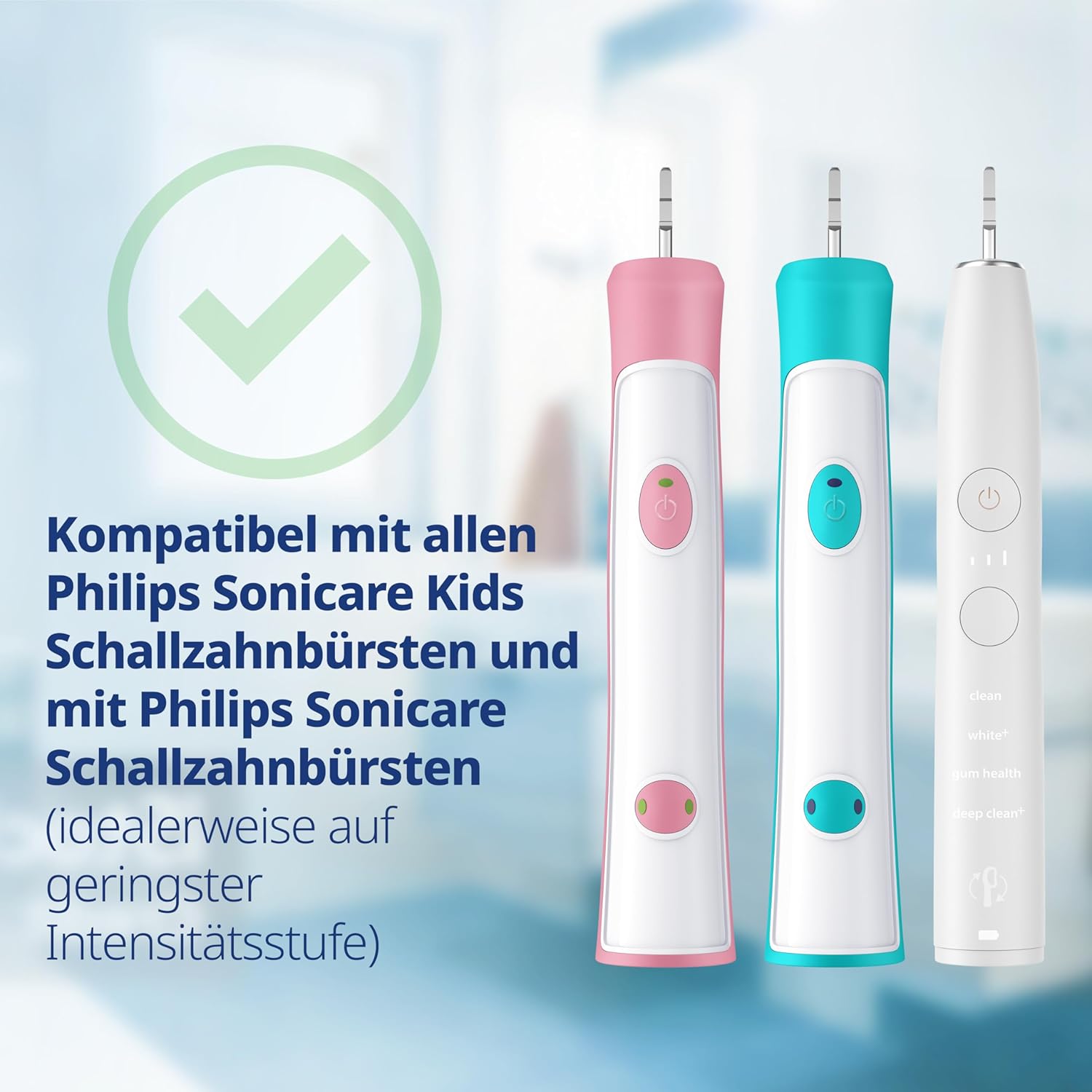 Testine di Ricambio per bambini per Philips Sonicare Kids | da 7 anni | Turchese | 3 pcs