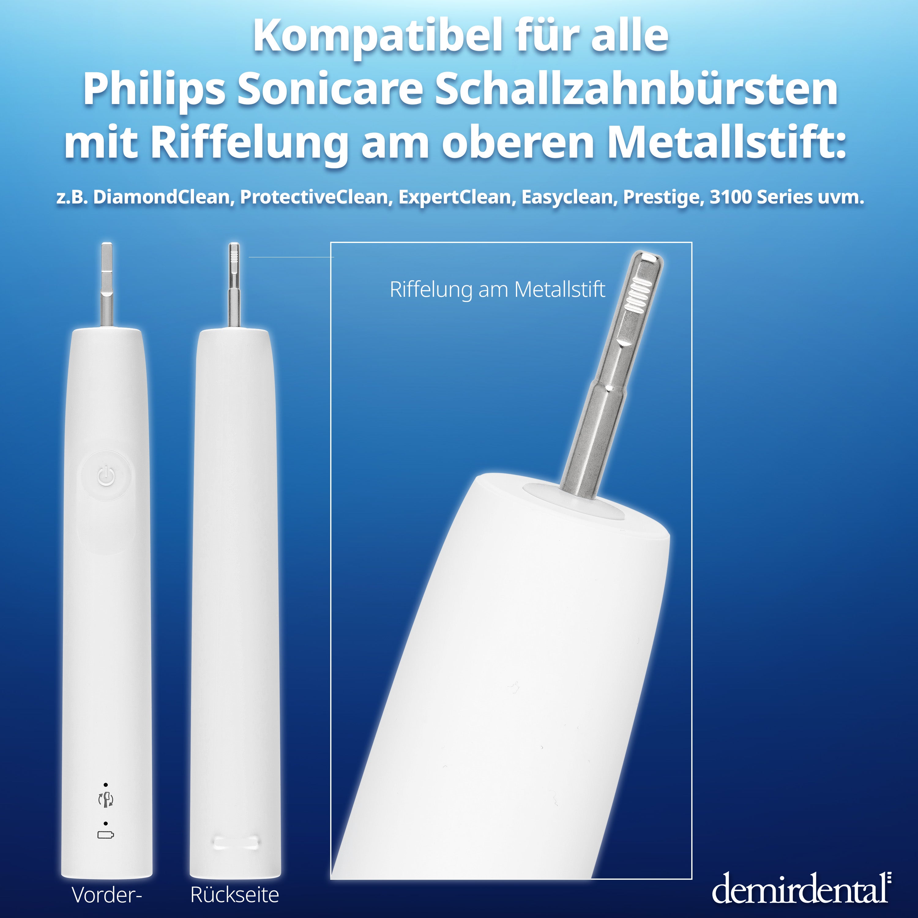 Mini Dur avec charbon actif | Têtes de brosse de rechange pour Philips Sonicare | Blanc