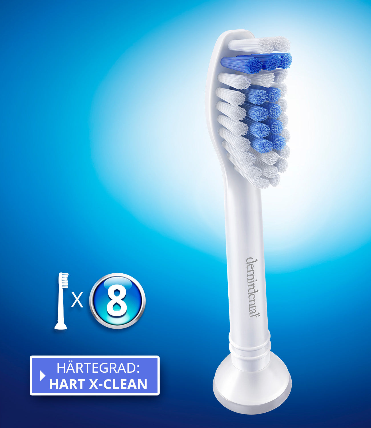 Dur X-Clean | Têtes de brosse de rechange pour Philips Sonicare | Blanc