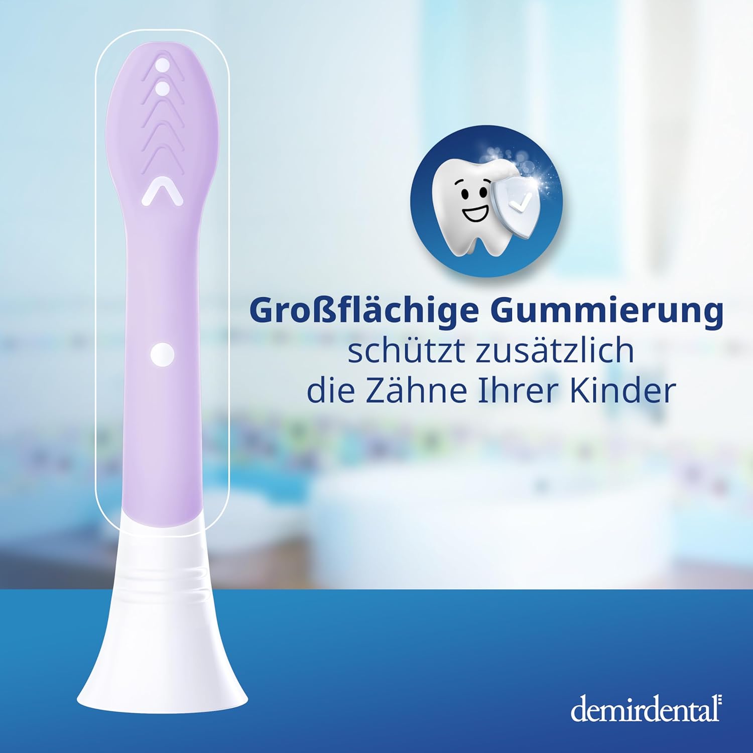 Kinder Aufsteckbürsten für Philips Sonicare Kids | ab 3 Jahren | Lilac | 3er Paket