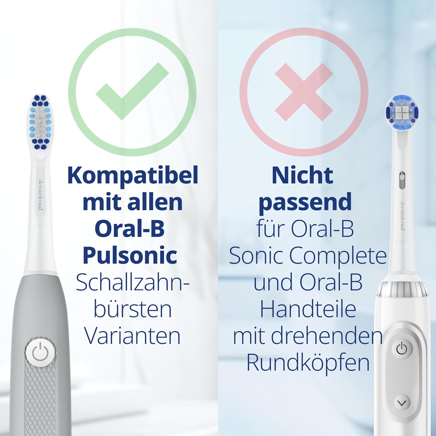 Medium Aufsteckbürsten für Oral-B Pulsonic & Oral B Pulsonic Slim | Luxe | Clean