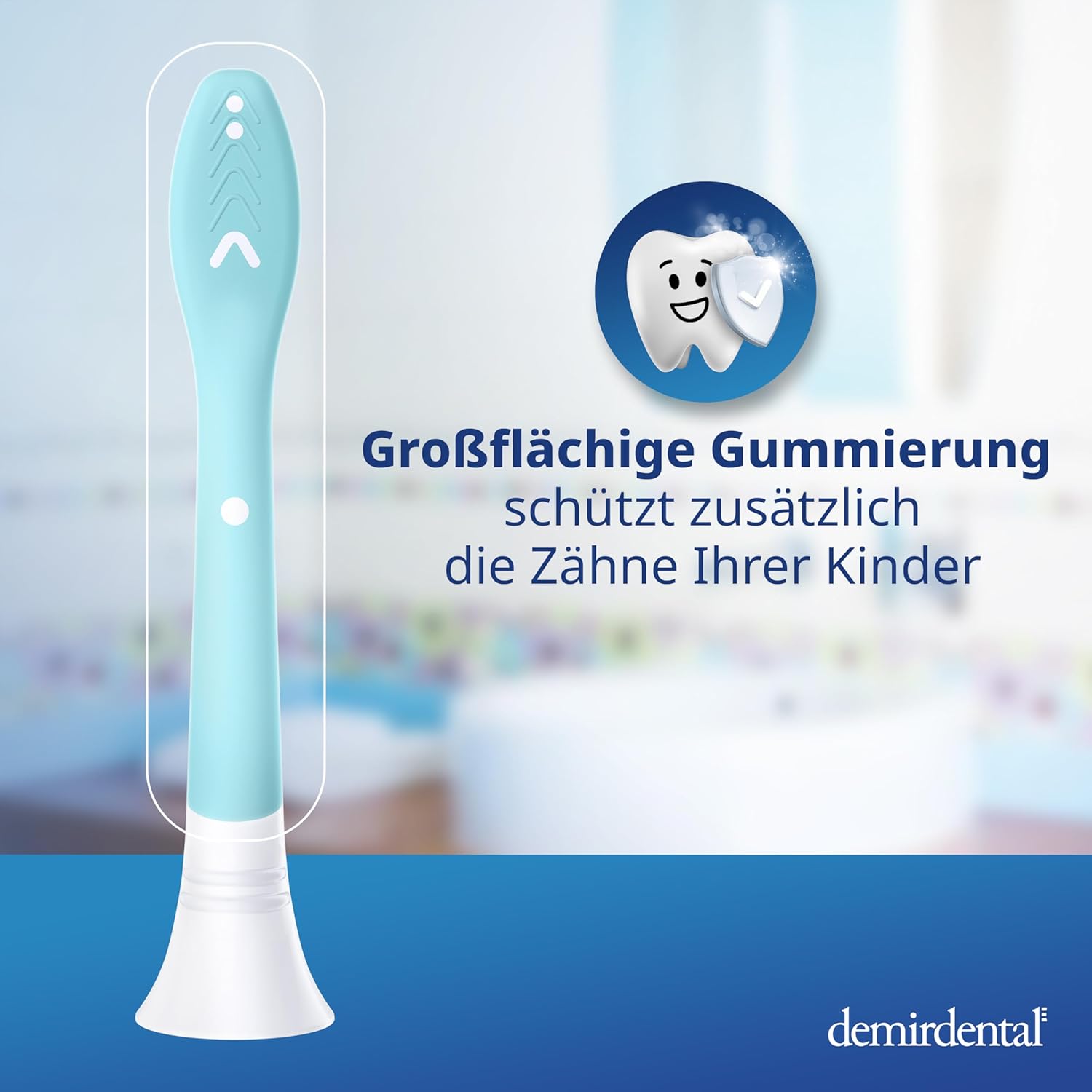 Testine di Ricambio per bambini per Philips Sonicare Kids | da 7 anni | Turchese | 3 pcs