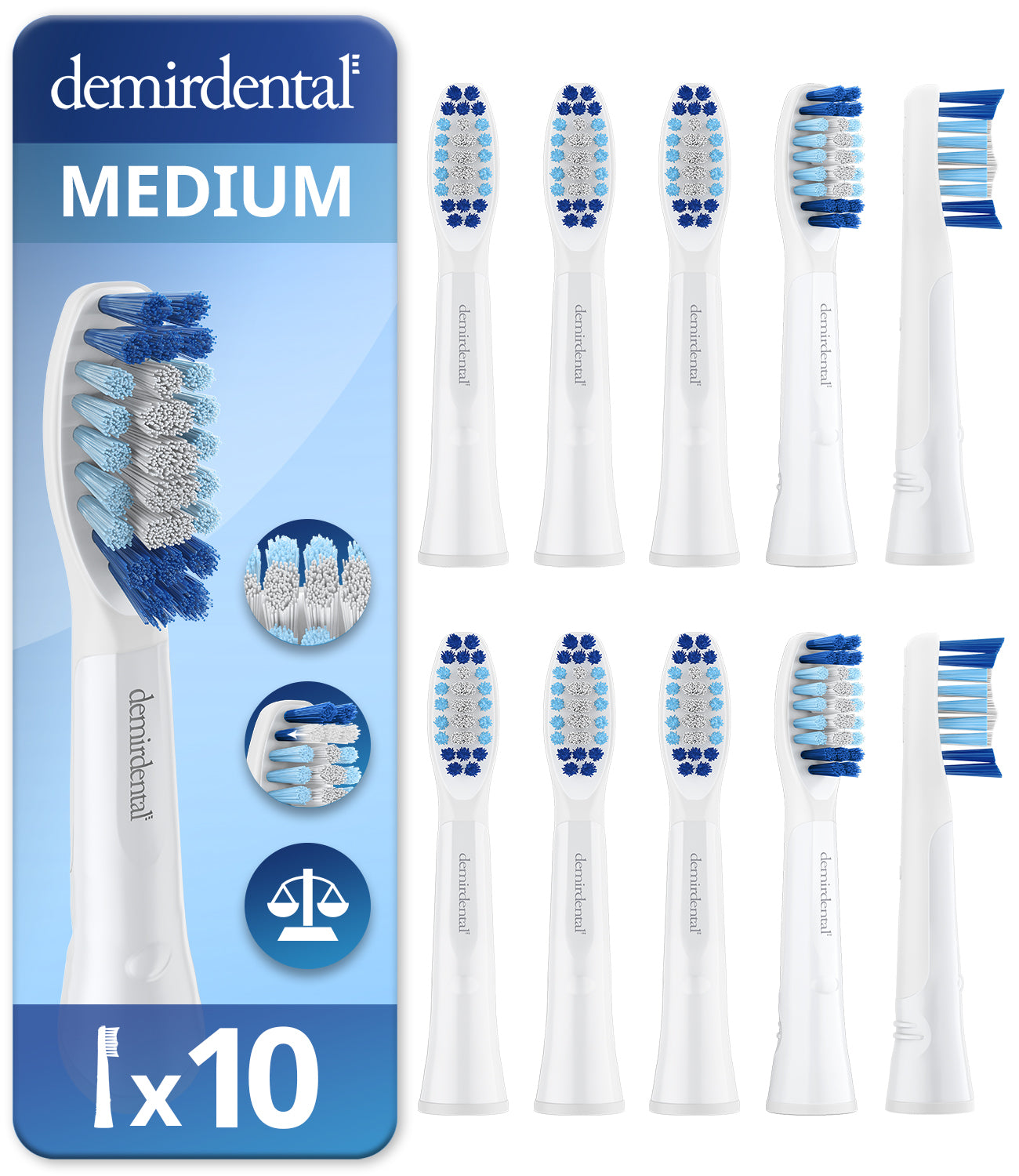 Medium Aufsteckbürsten für Oral-B Pulsonic & Oral B Pulsonic Slim | Luxe | Clean