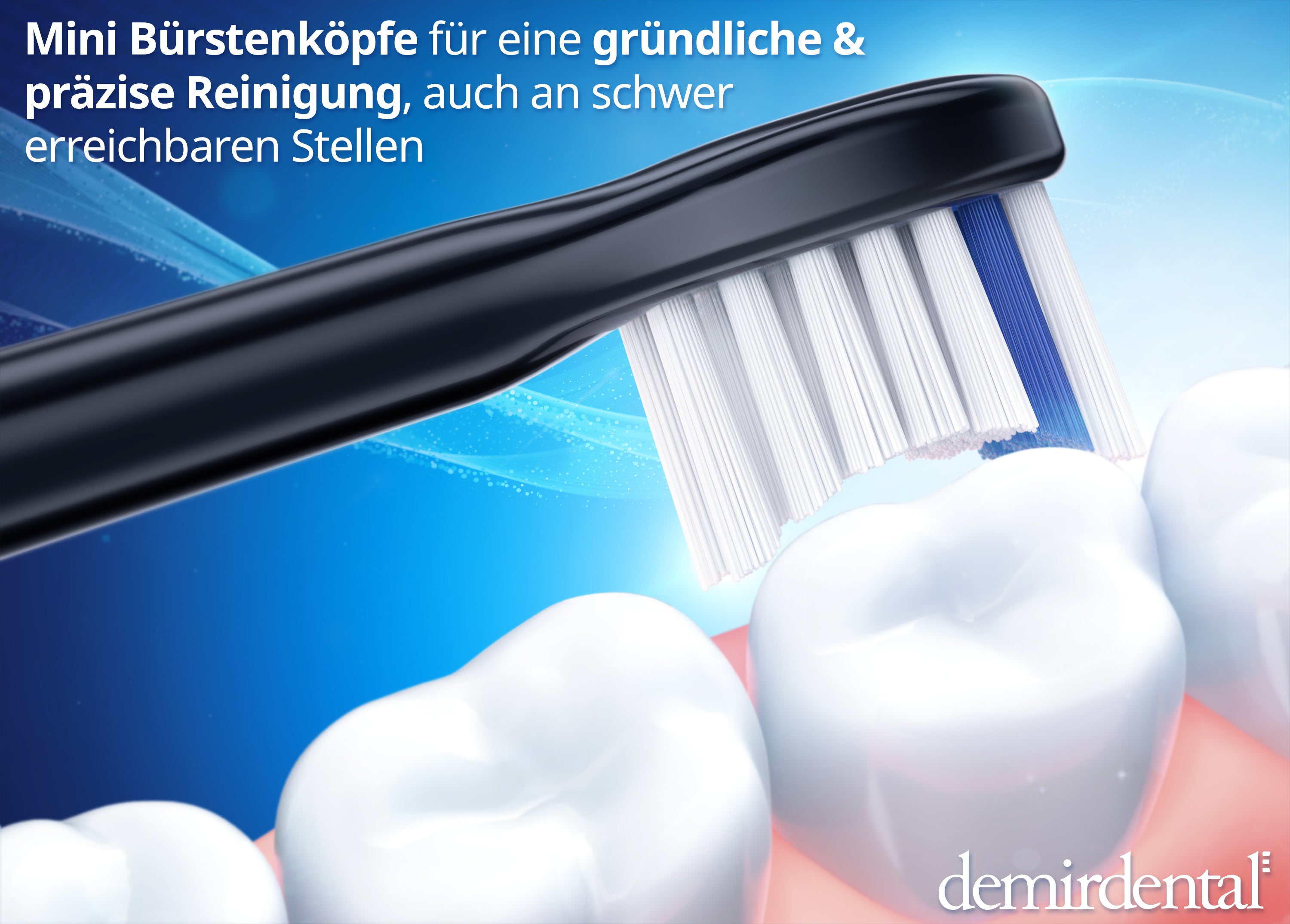 Testine di ricambio Mini Medio con Carbone Attivo per Philips Sonicare  | Nero
