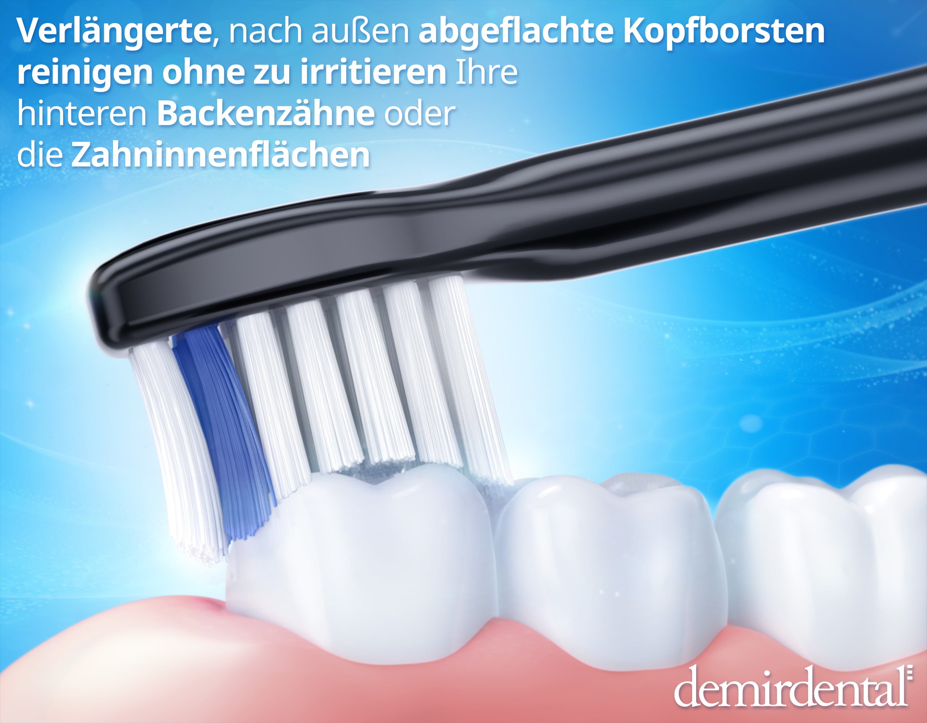 Testine di ricambio Mini Medio con Carbone Attivo per Philips Sonicare  | Nero