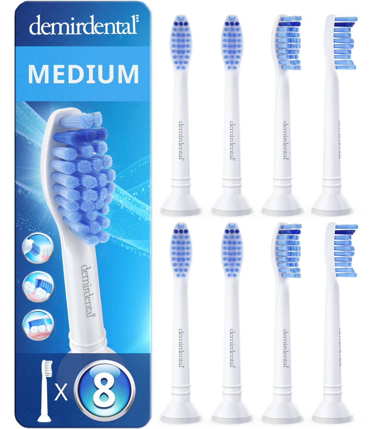 Testine di ricambio Medium per Philips Sonicare | Bianco
