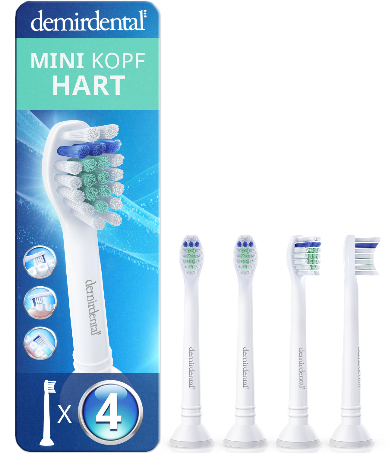 Testine di ricambio Mini dure per Philips Sonicare | Bianco